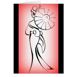 Geisha Silhouette Red Edge
