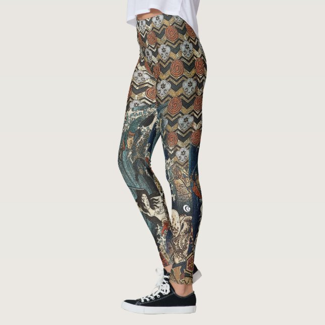 Geisha Slaying Sea Beasts Leggings (Left)