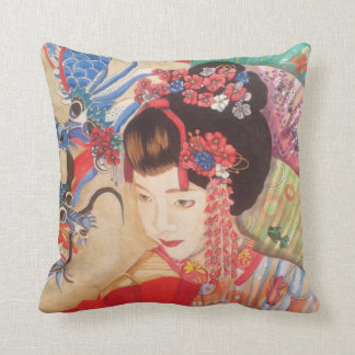 Geisha Throw Pillow