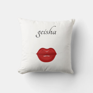 geisha - throw pillow