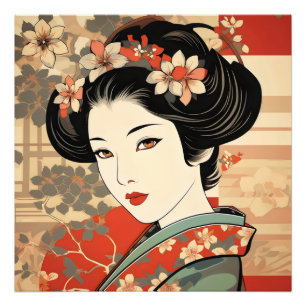 Geisha Traditional Ukiyo-e Photo Print