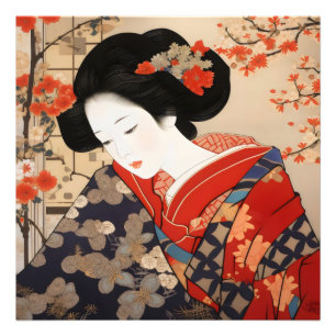 Geisha Ukiyo-e Japanese Art Photo Print