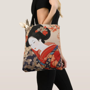 Geisha Ukiyo-e Japanese Art Tote Bag