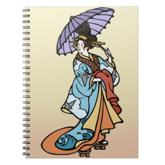 Geisha with Parasol Notebook