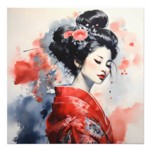 Geisha Woman Japan Photo Print