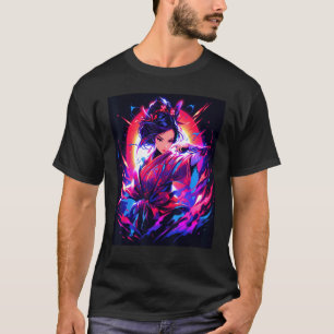 Geisha's Gaze Serene Elegance Graphic T-Shirt