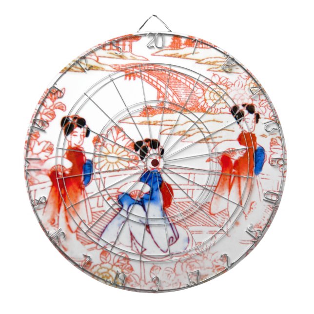 Geishas in garden dartboard (Front)