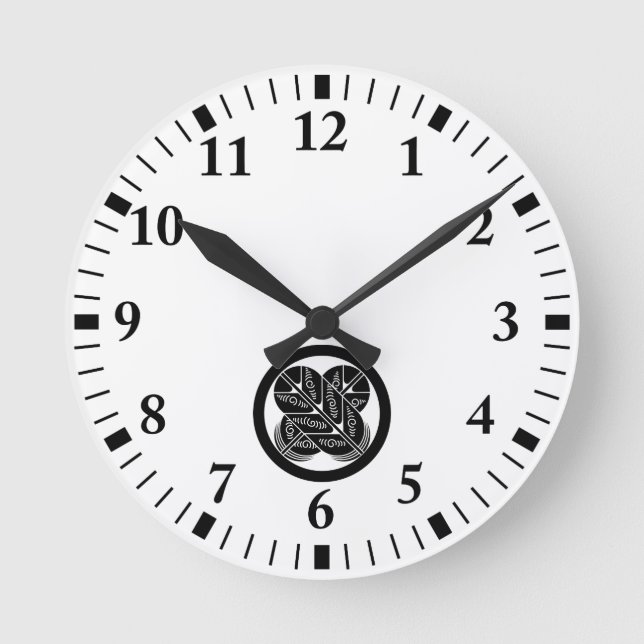 Geishu hawk feathers round clock (Front)