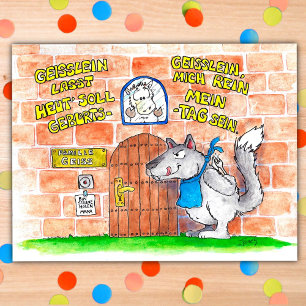 Geisslein Birthday postcard by Nicole Janes