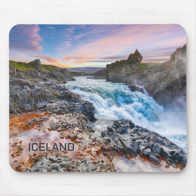 Geitafoss Waterfalls, Iceland Mouse Pad (Front)