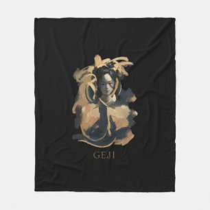 Geji Portrait Fleece Blanket
