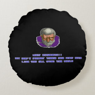 Geki KO'ed 3 Round Pillow