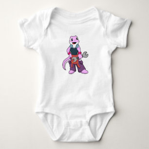 Geko as Mechanic with Wrench Baby Bodysuit