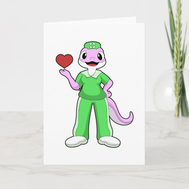Geko as Nurse with Heart Card (Front)