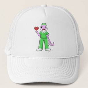 Geko as Nurse with Heart Trucker Hat
