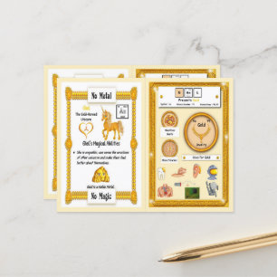 Gel - Gold Horn Unicorn Carte de jeu