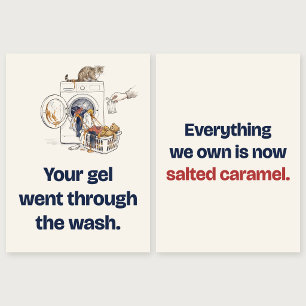 Gel Went Through the Wash Funny Runner Card