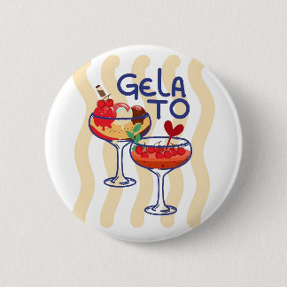 🍦 GELA TO – Cute Retro Gelato Graphic 2 Inch Round Button