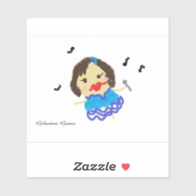  Gelantina Gomez Singing Sticker (Sheet)