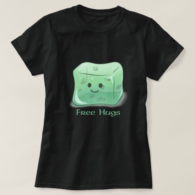 Gelatinous Cube Free Hugs  T-Shirt (Design Front)