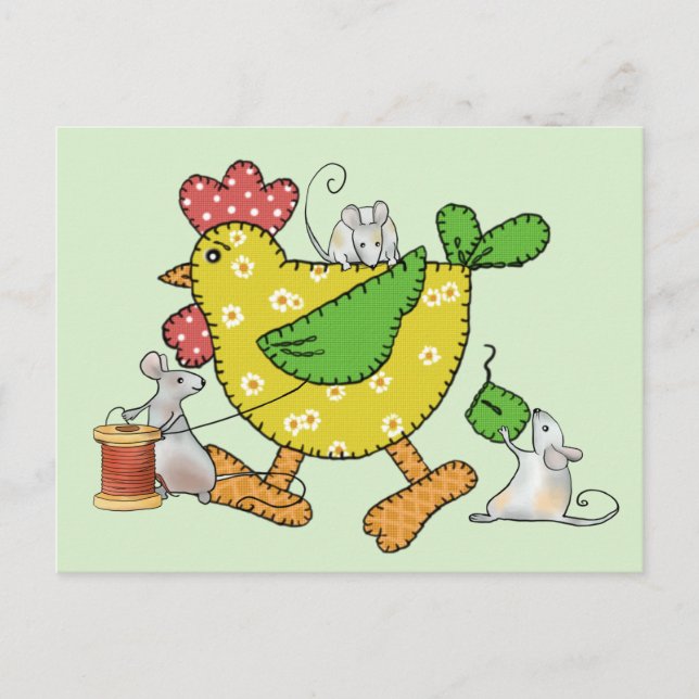 Gelbes Huhn Postcard (Front)