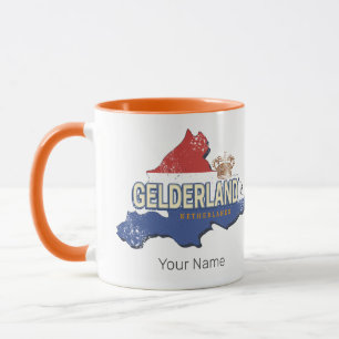 Gelderland Netherlands Vintage Map Dutch Souvenir Mug
