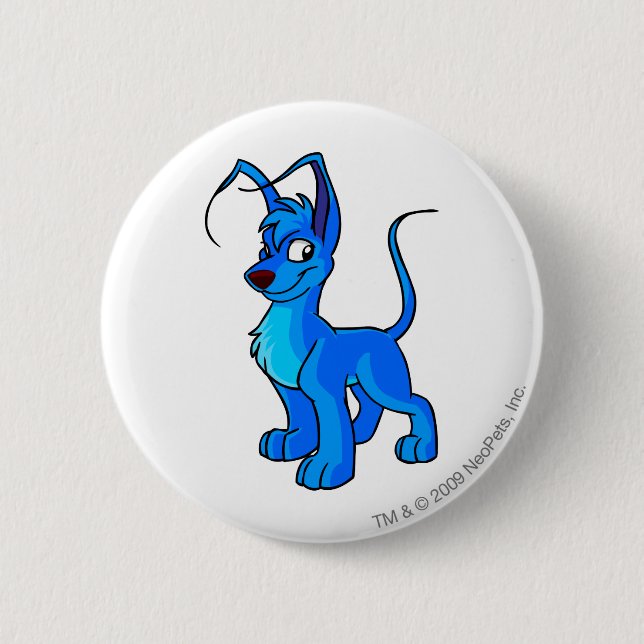 Gelert Blue 2 Inch Round Button (Front)