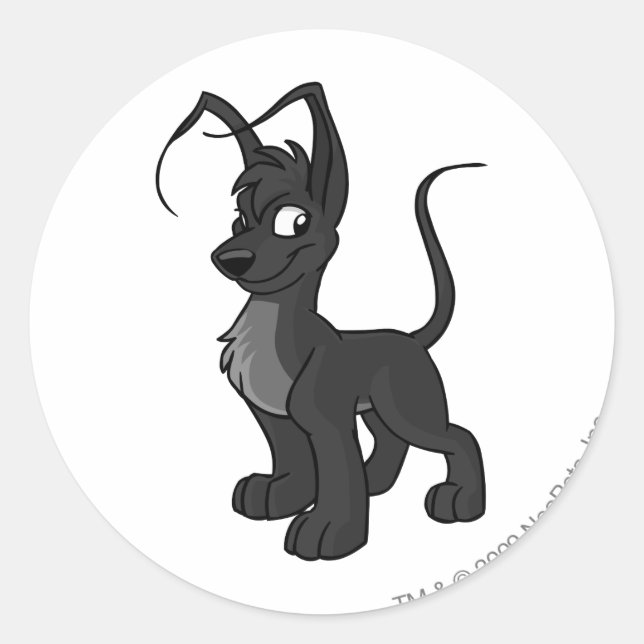 Gelert Shadow Classic Round Sticker (Front)