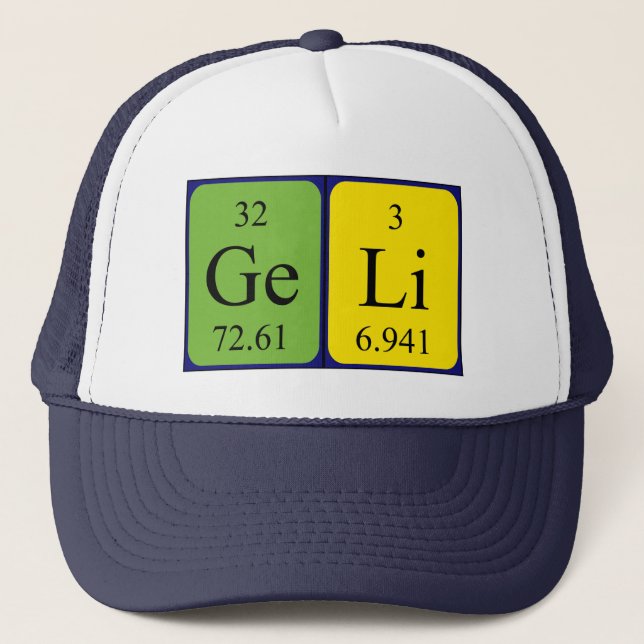 Geli periodic table name hat (Front)