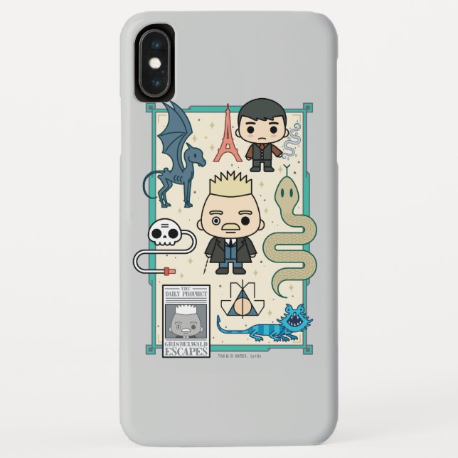 GELLERT GRINDELWALD™ & Barebone Cartoon Case-Mate iPhone Case (Back)