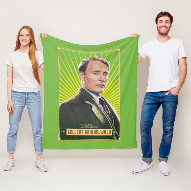 Gellert Grindelwald Character Graphic Fleece Blanket (In Situ)