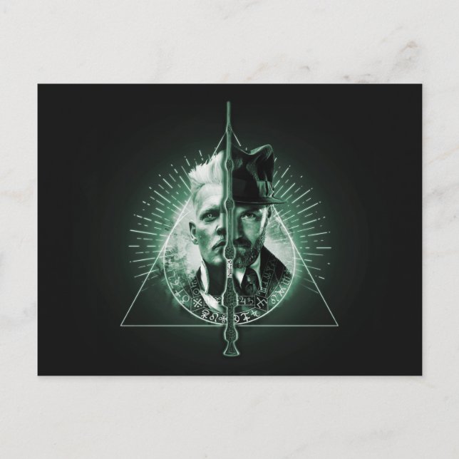 GELLERT GRINDELWALD™ Versus Dumbledore Postcard (Front)