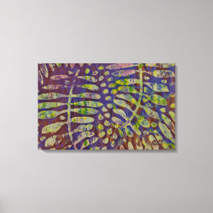 Gelli Print Stencil Abstract Art Canvas Art