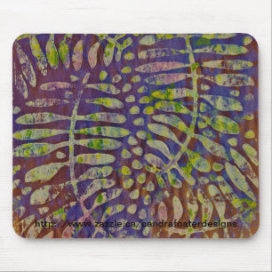 Gelli Print Stencil Abstract Art Mouse Pad