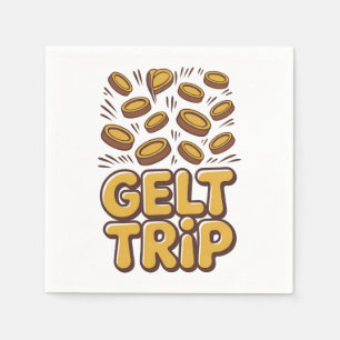 Gelt Trip Funny Hanukkah Jewish Jew Hebrew Culture Napkin