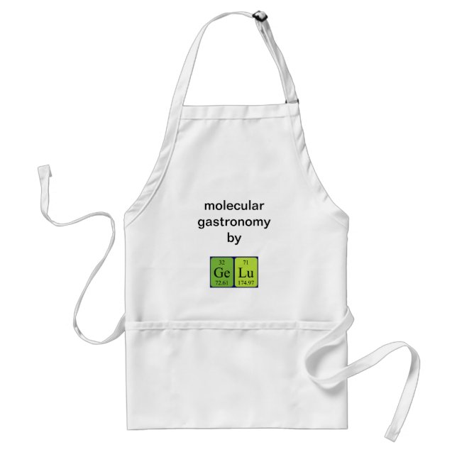 Gelu periodic table name apron (Front)
