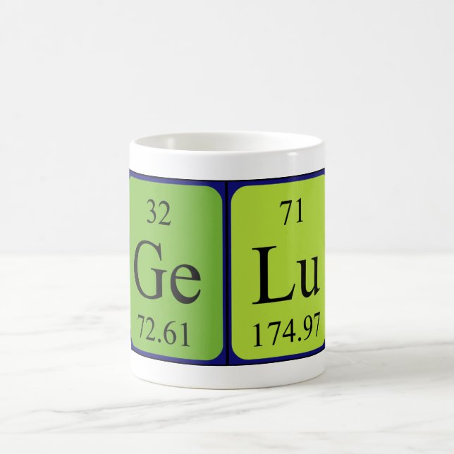Gelu periodic table name mug (Center)