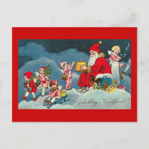Gelukkig Kerstfeest Vintage Dutch Postcard
