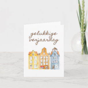 Gelukkige verjaardag, Dutch happy birthday  Card