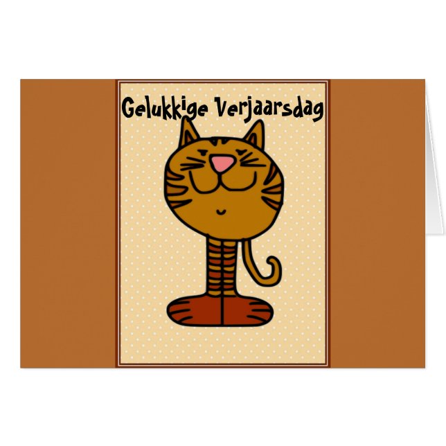 Gelukkige Verjaarsdag - Kat (Front Horizontal)