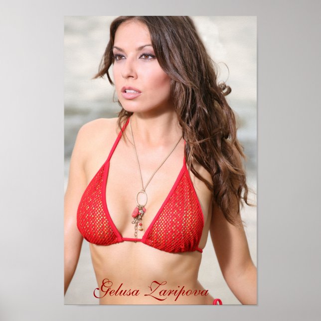 Gelusa Zaripova — Red Swimsuit Poster (Front)