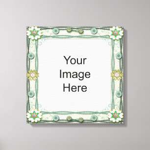 Gem and Bead Template Wrapped Canvas