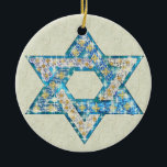Gem decorated Star of David Ceramic Ornament<br><div class="desc">Art drawn to resemble gems and sparklies fill in the shape of the Star of David to make this a very special gift for yourself or friends and family this Hanukkah.</div>