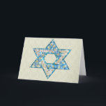 Gem decorated Star of David Holiday Card<br><div class="desc">Art drawn to resemble gems and sparklies fill in the shape of the Star of David to make this a very special gift for yourself or friends and family this Hanukkah.</div>
