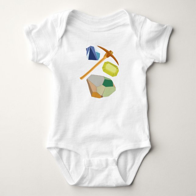 Gem Mining Baby Bodysuit (Front)