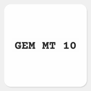 Gem Mint 10 white Square Sticker