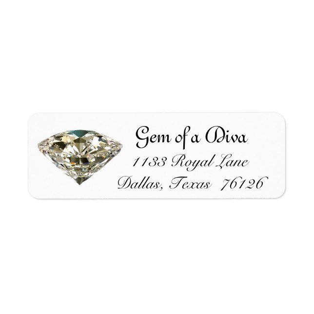 "GEM of a DIVA" Address Labels (Front)