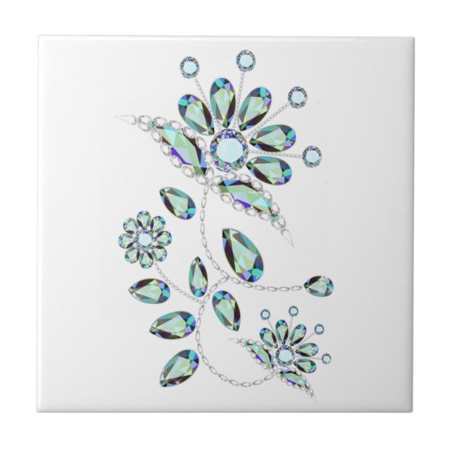 Gem Stone Gold Filigree      Tile (Front)