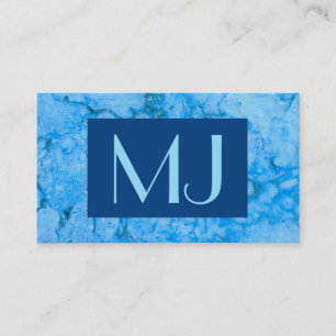 Gem Stone Pattern, Blue Bahia Granite Business Car Business Card