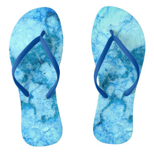 Gem Stone Pattern, Blue Bahia Granite  Flip Flops